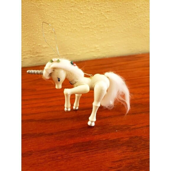 Unicorn Ornament Christmas S Adler Wooden 1983 Sticker Vintage - Picture 1 of 7